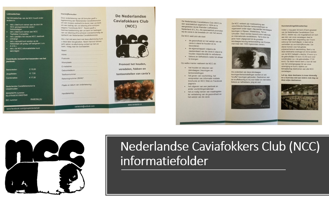 Informatie folder Nederlandse Caviafokkers Club (NCC) beschikbaar