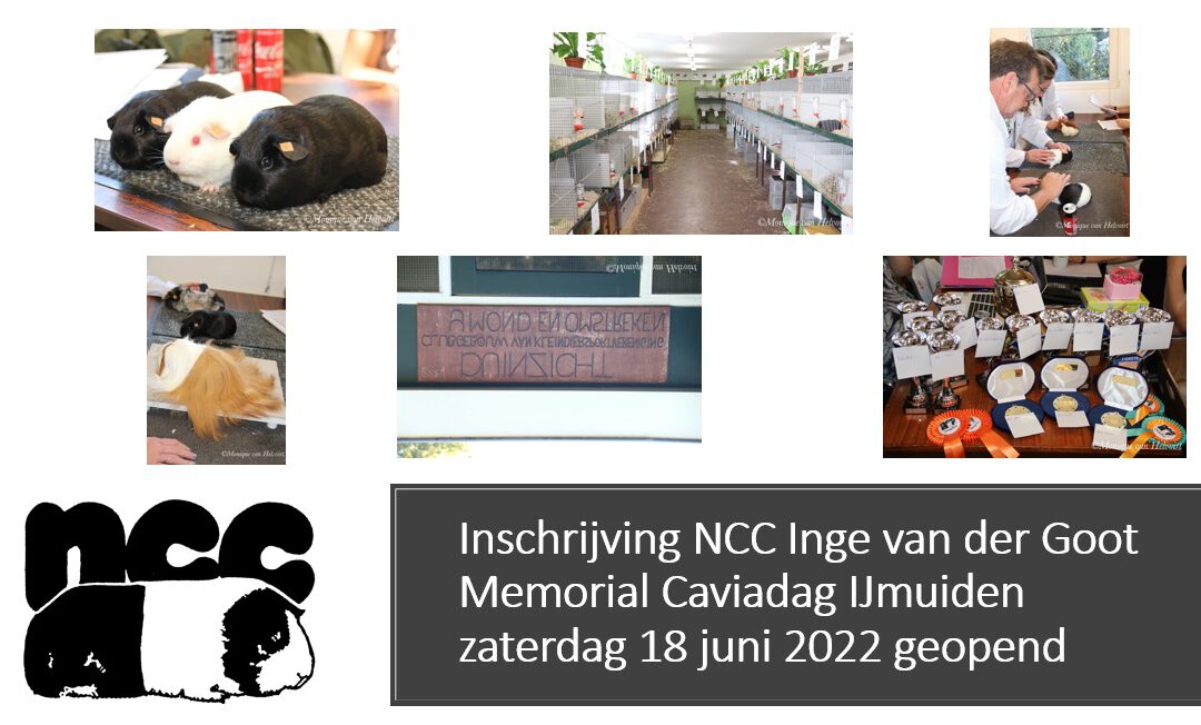 Inschrijving voor de NCC Inge van der Goot Memorial Caviadag IJmuiden van 18 Juni 2022 is geopend