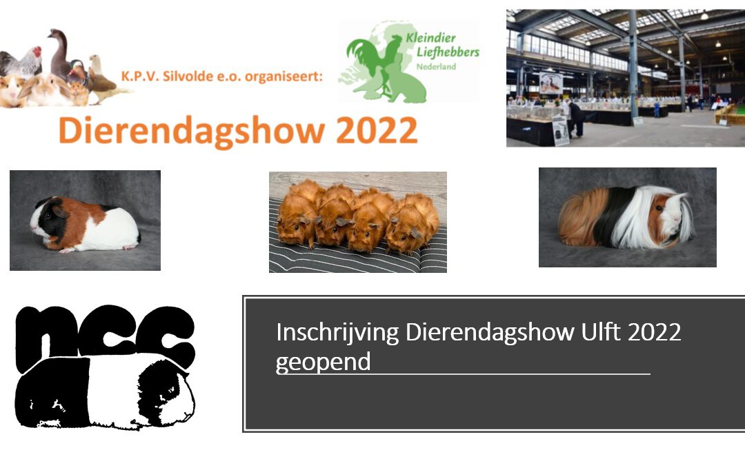 Inschrijving Dierendagshow Ulft 2022 is geopend