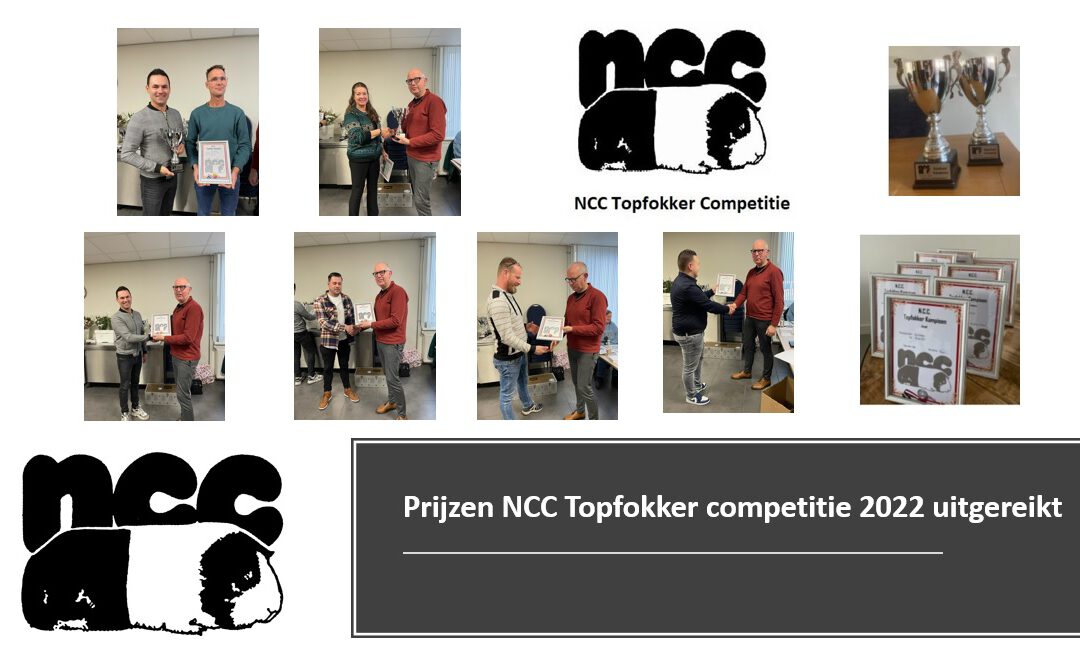 Prijzen NCC Topfokker competitie 2022 uitgereikt
