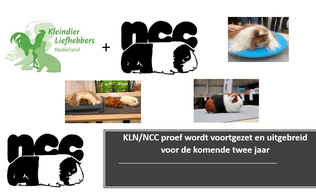 Proef Kleindier Liefhebbers Nederland (KLN) en Nederlandse Caviafokkers Club (NCC) gecontinueerd en uitgebreid.